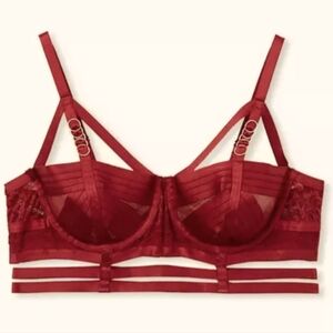 Torrid Straps w/ Gold Rings Red Lingerie Set